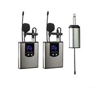 Micrófonos Lavalier inalámbricos, micrófono Lavalier inalámbrico profesional de aleación de aluminio para transmisiones móviles en vivo para enseñar, predicar (lavalier)