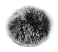 Micrófonos Lavalier Parabrisas, Piel Artificial Micrófono Lavalier Parabrisas Micrófono de Solapa Manguito de Viento Clip en Muff de micrófono Peludo Cubierta de micrófono Peludo (Black White)
