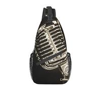 Micrófonos Purple Wet Roses Sling Bag, Mochila de Hombro Paquete de Pecho Causal Crossbody Daypack para Mujeres Hombres Senderismo Viajes