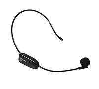 Micrófonos y sistemas de auriculares inalámbricos 2.4G, transmisión inalámbrica estable de 40 m Auriculares inalámbricos 2 en 1 y micrófono de mano para amplificador de voz, personal docente, guías tu