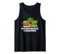 Microgreens Jardinero Home Grower Brotes Jardín Hobby Diseño Camiseta sin Mangas