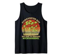 Microgreens Jardinero introvertido discute el Ambiente humorístico de Sprouts Camiseta sin Mangas