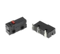 Microinterruptor de contacto de cobre, 5 A, 125/250 V, mini interruptor de límite No NC, 2/3 polos, varilla de arco de rodillo rápido, interruptor de botón rápido (Right foot Rodless, 10 unidades)