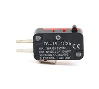 Microinterruptor grande V-15-1C25, interruptor de contacto for horno microondas con punta plateada V-15-IC25, interruptor táctil con punta de cobre, 20 unidades