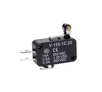 Microinterruptor Interruptor de límite Interruptor de viaje Contacto plateado Interruptor de reinicio automático momentáneo V-15 V-151 V-152 V-153 V-154 V-155 V-156-1C25(V-155-1C25)