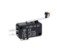 Microinterruptor Interruptor de límite Interruptor de viaje Contacto plateado Interruptor de reinicio automático momentáneo V-15 V-151 V-152 V-153 V-154 V-155 V-156-1C25(V-156-1C25)