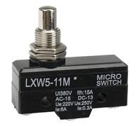 Microinterruptor, Lote de 10 microinterruptores émbolo for montaje en panel LXW5-11M, serie LXW5, interruptor límite reinicio, recorrido momentáneo(Silver contact)