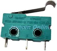 Microinterruptores, 5 uds., microinterruptor, brazo de palanca rodillo, SPDT, acción a presión, 5A, 250V, KW4A, NC-NO-C con polea, interruptor límite carrera 3 pines y 2(R Handle 25mm)