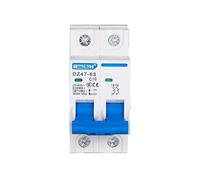 Microinterruptores DC, Disyuntor de CC MCB DZ47, 1-4 polos, 3 A-63 A, 400 V, tipo C, montaje en riel de 35 mm(63a,2)
