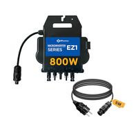 Microinversor APsystems con WiFi y Bluetooth, Certificado PV VDE, inversor Plug & Play Ideal para Sistemas solares en Balcones (EZ1-M 800W con Cable de conexión)