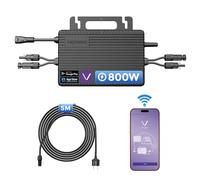Microinversor de 800 W con Wi-Fi integrado, 0% IVA, inversor Plug & Play - Ideal para plantas de balcón, certificado Pv Vde, IP67 resistente al agua, tecnología Mppt, control por aplicación