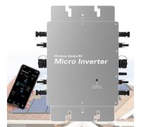 Microinversor de conexión a red solar MPPT de 1600W, DC22-60V a AC120-230V, control de aplicación WiFi inteligente, IP65 a prueba de agua, inversor de onda sinusoidal pura, convertidor solar