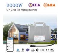 Microinversor Solar de 2000W para el hogar con WIFI, 26-60V CC a 230V CA, fácil de instalar, convertidor de conexión a red solar con conector en T 2000W with Backflow