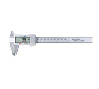 Micrometre Calibrador digital de plástico Micrómetro Vernier Regla electrónica Medidor de calibre Plateado 150 mm 6 pulgadas