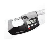 micrómetro, 0.001mm electrónico micrómetro exterior Carburo medida medida herramientas calibrador de calibrador 0-25mm 1 pulgada Micromaster digital cabeza de micrométrico(With scale)