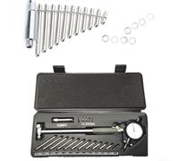 Micrómetro de diámetro interno de acero inoxidable para indicador de esfera de precisión de 0 01 mm con yunque de acero de aleación reemplazable, diseñado para medir agujeros interiores y errores de