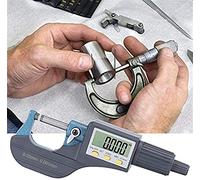 Micrómetro de grosor Pantalla digital electrónica exterior Micrómetro de micrómetro Medidor de grosor 0-25mm Rango Herramienta