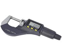 Micrómetro de herramientas, micrómetro métrico exterior, dispositivo de trinquete de moleteado premium digital, calibre de espesor de pantalla LCD de 0.001mm Herramienta(0-25mm)