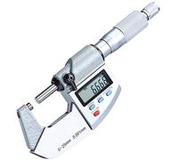 Micrómetro de pantalla 0-25mm, manómetro de 0.001mm Herramientas de medición de espesor pulgada/Calibrador métrico, Funda protectora, 0-25mm Herramienta