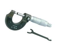 Micrómetro de precisión 0-25mm, alta exactitud, cuerpo robusto, ideal para mediciones metalúrgicas y de ingeniería.