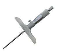 Micrómetro de profundidad 0-25 mm 0-50 0-100 0-200 0,01 Extremo plano industrial acero inoxidable bola(Flat 0-50mm)