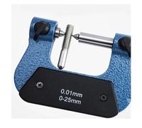 Micrómetro de rosca de tornillo, 0-25 mm 25-50 mm 50-75 mm 75-100 mm Calibrador micrométrico de rosca que incluye yunques de medición (Size : 0-25mm)
