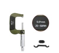 Micrómetro exterior de precisión de 4 rangos (0-100 mm, 0-25 mm, 0-25 mm, 0-50 mm, 0-75 mm, 0-75 mm, 0-100 mm), calibre industrial for enseñanza(25-50mm)