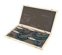 Micrómetro externo, 0-100 mm 4PCS / SET Micrómetro multiusos para juego de herramientas de maquinista de precisión para la fabricación de metales