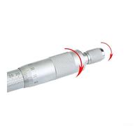 Micrómetro interno de 5 a 30 mm, resolución de 0,01 mm, calibre de orificio de acero inoxidable con bloqueo de trinquete para herramienta de medición de diámetro interior, color plateado
