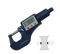 Micrómetro, Micrómetro de tubo de cabeza redonda doble digital 0-25/25-50/50-75/75-100 mm Calibrador micrométrico de tubo Herramientas de medición Para bricolaje/hogar(0-25mm)