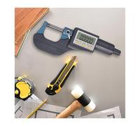 micrómetro, Micrómetro digital con pantalla LCD, soporte de 0 a 25 mm, 0,01 mm, micrómetro electrónico exterior con línea de e, herramienta de calibre de alta precisión(0-25mm)