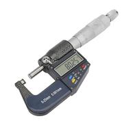 micrómetro, Micrómetro exterior Micrómetro digital Herramienta de medición 0-25 mm Micrómetro digital electrónico 0,001 mm Juego de calibre y llave de espesor, Herramientas de medición y diseño