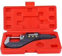 Micrómetro, pantalla LCD Micrómetro métrico exterior digital, dispositivo de trinquete de moleteado de 0,001 mm, medidor de grosor for fuerza constante Herramienta(0-25mm)