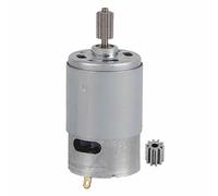 Micromotor RS550 de alta velocidad de 12 V, potente motor duradero para coches de juguete eléctricos, motocicletas para niños, proyectos de bricolaje con 2 cabezales de dientes (12V550-30000RPM)