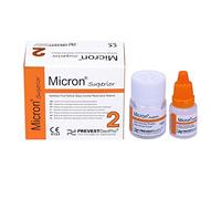 Micron Superior - Relleno de ionómero de vidrio de partículas finas de 2 coronas, cemento, material restaurador