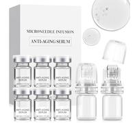 Microneedling Facial, 6PCS Microneedling Serum+2PCS Microagujas, microneedling Infusion System Set, Antienvejecimiento, Reduce las Líneas Finas y Reafirma la Piel