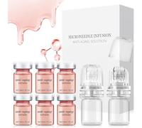 Microneedling Facial, 6PCS Serum Microagujas+2PCS Microneedling, Microneedling Infusion System Set, Hidratación Profunda, Antienvejecimiento, Suavizante de la Piel