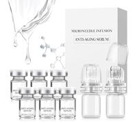Microneedling Facial, Microneedling Serum 6PCS+ Microagujas 2PCS, microneedling Infusion System Set, Antienvejecimiento, Reduce las Líneas Finas y Reafirma la Piel