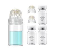 Microneedling Infusion System Set, Set de Micro Agujas Incluye Hydra Needle 0.5mm (1 Unidad), 2 Cabezas de Aguja de Repuesto y Ampollas de Suero Antienvejecimiento de 5ml X 3