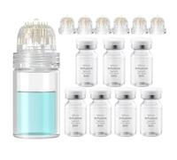 Microneedling Infusion System Set, Set de Micro Agujas Incluye Hydra Needle 0.5mm (1 Unidad), 6 Cabezas de Aguja de Repuesto y Ampollas de Suero Antienvejecimiento de 5ml X 7