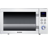 SEVERIN MW 7777 Microondas con Grill y Convección. Base de vidrio. 25 L. Acero Inoxidable