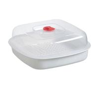 Microondas Cooking Steamer, Food Safe Heat-Resistant Basket With Lid, Steam Vegetables Fish Food, Stews, Quick Healthy Microwave Meals, Kitchen Cooking Accessory For Busy Home Cooks