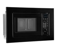 Microondas empotrable Bomann con grill | 60 cm | Microondas de 800 W | Grill de 1000 W | Incluye rejilla y plato giratorio | Horno microondas empotrable de 20 L | MWG 2215 EB Negro