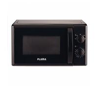 Flama Microondas Negro 1834FL, 700W, Capacidad de 20L, 5 Programas Automáticos, Sencillo y Compacto, Control Manual, Función de Descongelación