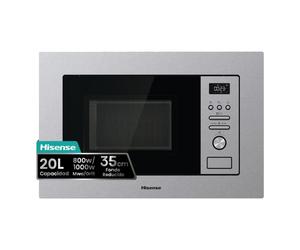 Microondas Hisense BIM320G41X 20 Litros 1000W Grill Integrable 15 Programas Auto-Limpieza
