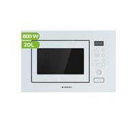 Microondas integrable aspes amwi2800dgb 800w 20l con grill blanco