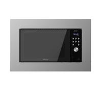 Cecotec Microondas encastrable Digital GrandHeat 2000 Built-In Steel Black. 700W, Integrable, 20l, Grill, 9 funciones preconfiguradas, Quick Start, Diseño en acero y negro