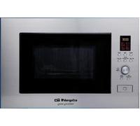 Orbegozo MIG 2330 - Microondas encastrable, 23 litros, cuerpo acero inoxidable, función grill, modo combi, protección infantil, 900 W