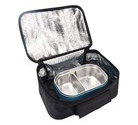 Microondas para coche, mini microondas portátil para coche, horno eléctrico de 12 V, caja de picnic de calentamiento rápido para viajes, acampar, cocinar alimentos, negro