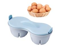 Microondas Posacador de huevos 2 - Moldes de huevo escalfados | Accesorios de microondas | Vapor de huevos de horno | Fabricante de 2 cavidad duro | Rapid Omlette Maker con tapa para la herramienta de